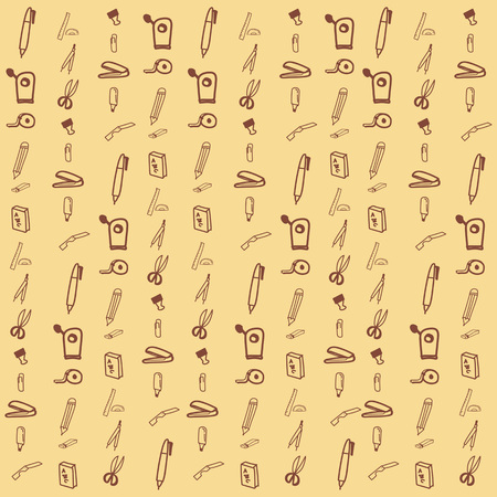 Stationery pattern.のイラスト素材