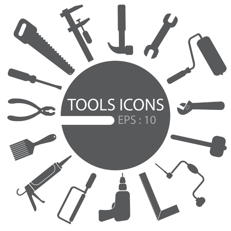 Tools set, vector illustration.のイラスト素材
