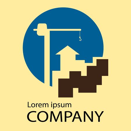 House repair logo. Tools icon. Roof repair logo.のイラスト素材