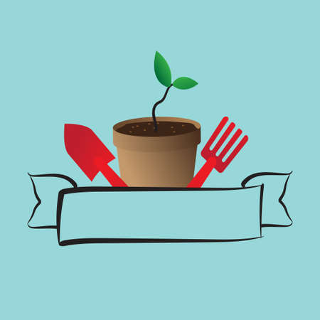 plant a tree label, Vector illustrationのイラスト素材