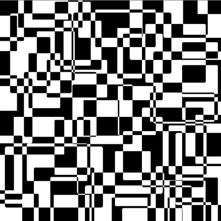 Black and White Abstract squares texture, vector illustration.のイラスト素材
