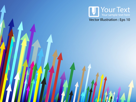 Abstract arrows different colorful background, vector illustration.のイラスト素材