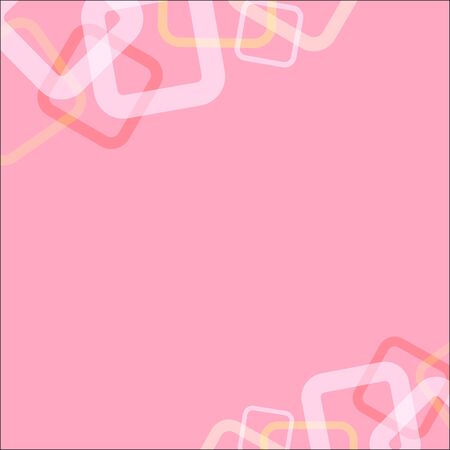 Abstract Square loop on pink soft background vector illustration.のイラスト素材