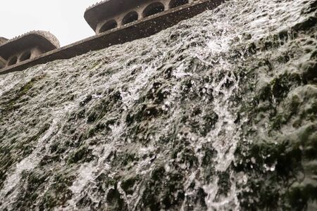 a waterfall at Rock Garden, Uttar Marg, Rock Garden of Chandigarh, Sector 1, Chandigarhの写真素材