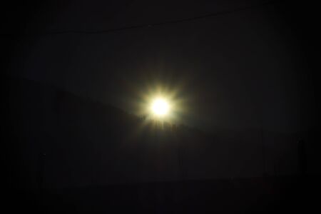 Lens Flare ,Sun Flare on black background object designの写真素材