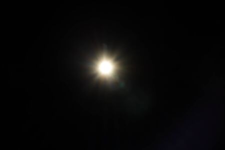 Lens Flare ,Sun Flare on black background object designの写真素材