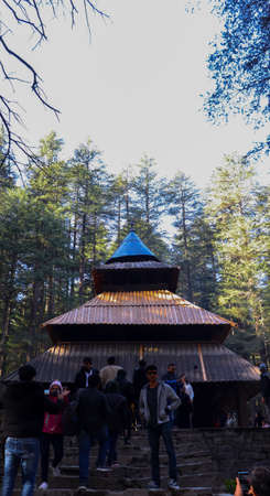 01/04/2019 Hadimba temple at Manali,Himachal Pradesh/Indiaのeditorial素材