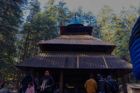 01/04/2019 Hadimba temple at Manali,Himachal Pradesh/Indiaのeditorial素材