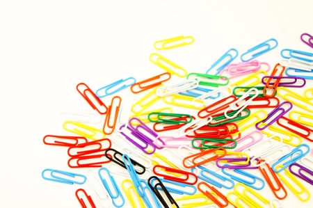 colorful paper clipの写真素材