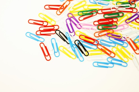 colorful paper clipの写真素材