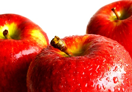 Water Drop on The Red Apples                      の写真素材