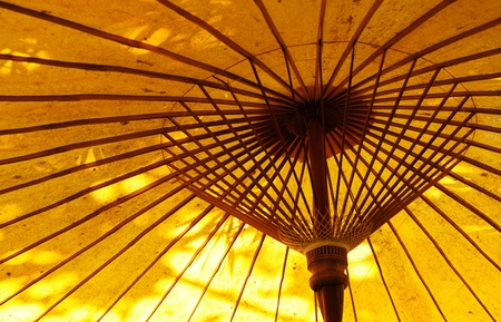 Fabric Yellow Umbrellaの写真素材