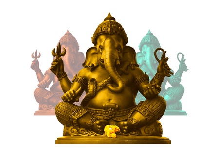 Golden Ganesha, God of Hinduの写真素材