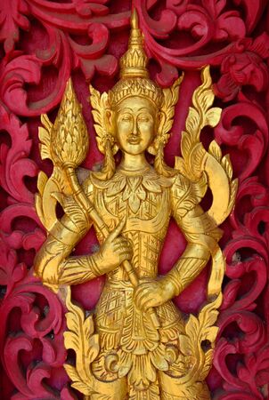 Native Thai Style Wood Carved の写真素材