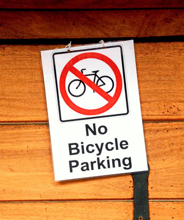 Label of No Bicycle Parkingの写真素材