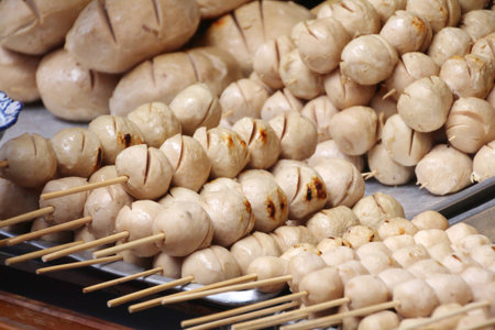 Pork meatballs look deliciousの写真素材