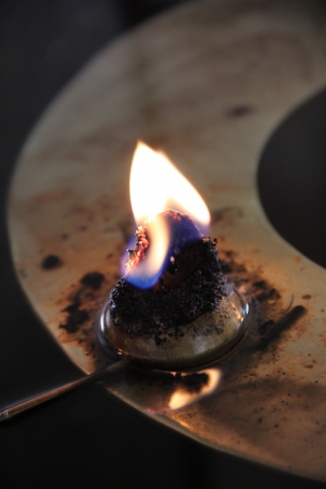 Fire in the chimneyの写真素材