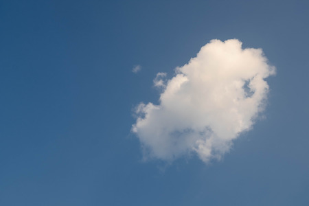 Cumulus cloud on blue sky background for forecast and meteorology conceptの写真素材