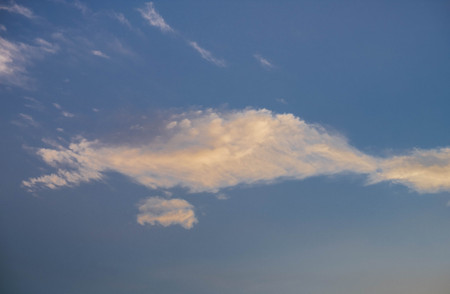 beautiful of abstract cumulustratus cloud in sunset background for forecast and meteorology conceptの写真素材