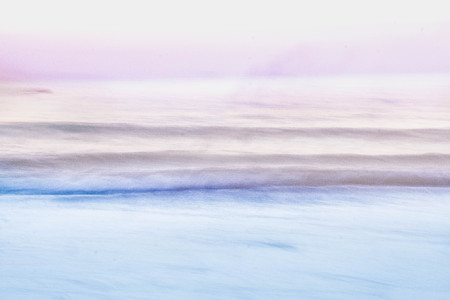 beautiful of Long exposure with waves and clouds and  using camera panning motion combined with a long exposureの写真素材