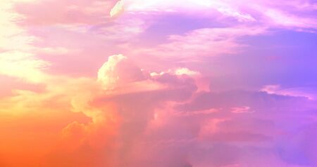 panorama beautiful of abstract ALTOSTRATUS cloud in sunset background for forecast and meteorology conceptの写真素材