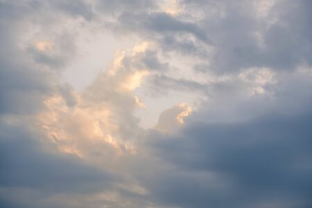 The exciting and unusual shapes of clouds when they form as rainの写真素材