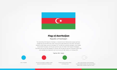 Emblem and symbol of Azerbaijan flag vectorのイラスト素材