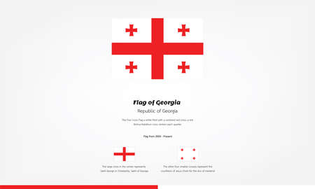 Emblem and symbol of Georgia flag vectorのイラスト素材