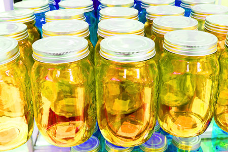 empty glass bottlesの写真素材