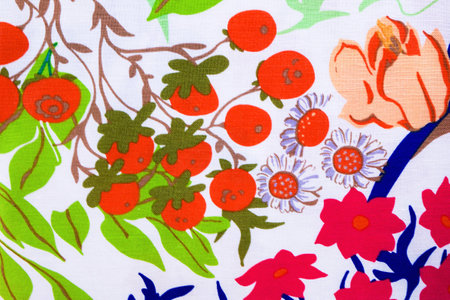 beautiful tropical pattern, trendy fabric printの写真素材