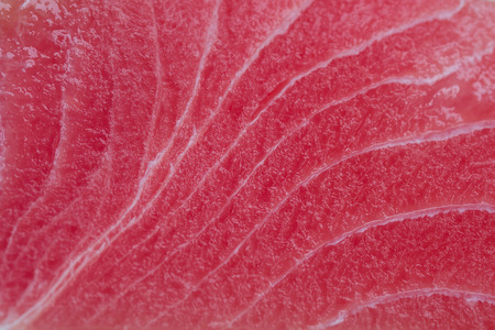 Close up view of a raw tuna steak.の写真素材