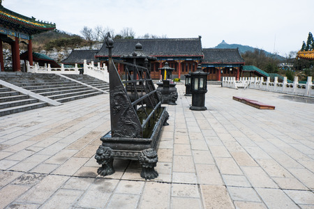 Buddhist temple at Tianmen Mountain, Zhangjiajie, Chinaの写真素材