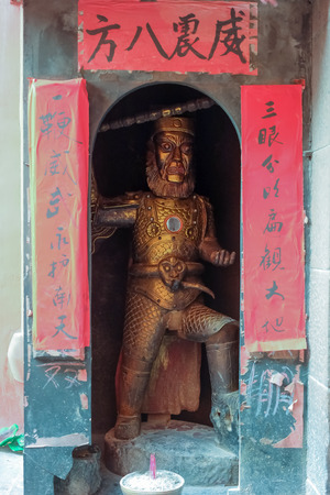 Statue in Feng Huang, the most famous ancient town in Hunan province, China.の写真素材