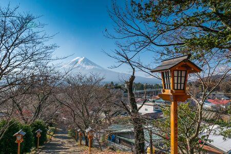 Around Chureito Pagoda stairs during autumnのeditorial素材