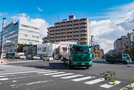 TOKYO, JAPAN - November 30 2015: Asakusa, Tokyo. Asakusa is a famous tourism district with famous temple Sensoji and Tokyo Sky Treeのeditorial素材