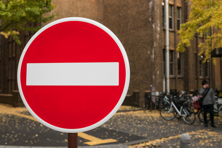 TOKYO, JAPAN - DEC 4, 2015: Stop sign in The University of Tokyo, abbreviated as Todai, is a research university located in Bunkyo, Tokyo, Japan. It is the first of Japan's National Seven Universities.のeditorial素材