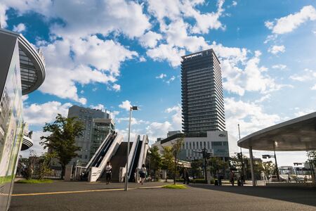 KUMAMOTO, JAPAN - SEPTEMBER 27, 2014: Kumamoto Station is the main railway terminal of the city of Kumamoto, Japan. It is located in Nishi-ku, Kumamoto, and is operated by Kyushu Railway Company (JR Kyushu)のeditorial素材