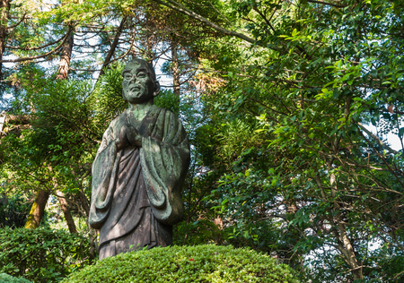 Beppu, Japan - September 28, 2014: Statue in Shiraike Jigoku or White pond hell garden in Beppu, Oita, Japanのeditorial素材