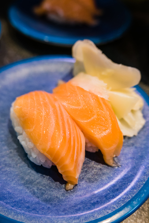 Salmon Sushi, Japanese cusineの写真素材