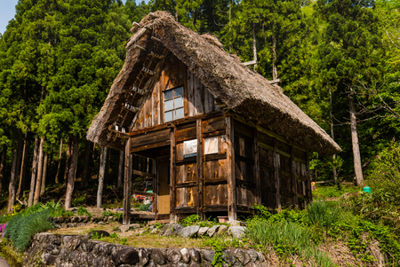 Shirakawa-go, Japan - May 2, 2016: Traditional gassho-zukuri house in Shirakawa-go. Shirakawa-go is one of Japan's UNESCO World Heritage Sites located in Gifu Prefecture, Japan.のeditorial素材