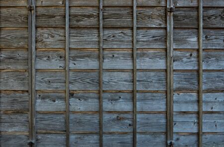Wood Texture, Wooden Plank Grain Background in Shirakawa-go,Japanの写真素材