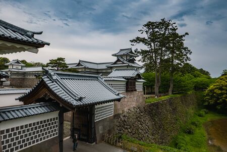 Kanazawa, Japan - May 3, 2016: Kanazawa castle. Kanazawa Castle is a large, well-restored castle in Kanazawa, Ishikawa Prefecture, Japan.のeditorial素材