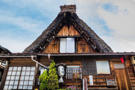 Shirakawa-go, Japan - May 3, 2016: Traditional gassho-zukuri house in Shirakawa-go. Shirakawa-go is one of Japan's UNESCO World Heritage Sites located in Gifu Prefecture, Japan.のeditorial素材