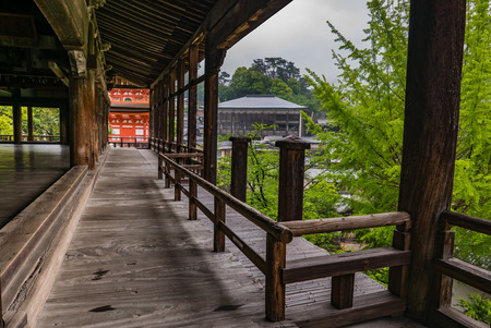 Terrace of Senjokaku (Toyokuni Shrine) on Miyajima Island.  Miyajima island is a famous island shrine-town is a UNESCO World Heritage Site and a major tourism destination.のeditorial素材