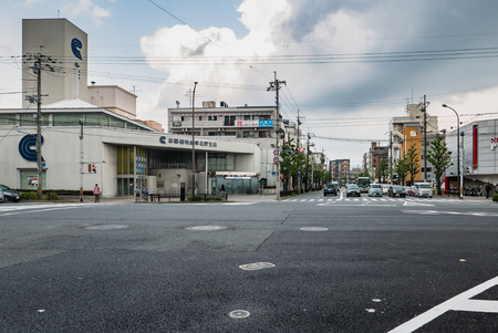 Kyoto, Japan - May 7, 2016: Cityscape of Kyoto. Kyoto is a city located in the central part of the island of Honshu, Japanのeditorial素材