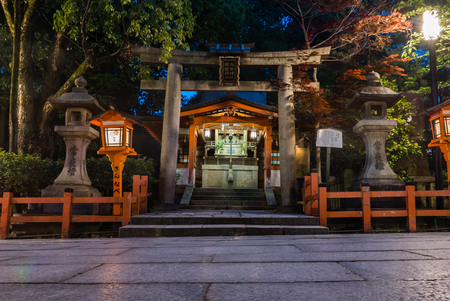Kyoto, Japan - May 7, 2016: Yasaka-jinja Shrine in Kyoto. Yasaka-jinja Shrine is a famous shrine in the Ancient city of Kyoto, Japan.のeditorial素材