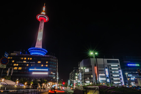 Kyoto, Japan - May 7, 2016: Cityscape of Kyoto. Kyoto is a city located in the central part of the island of Honshu, Japanのeditorial素材
