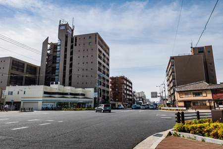 Kyoto, Japan - May 8, 2016: Cityscape of Kyoto. Kyoto is a city located in the central part of the island of Honshu, Japanのeditorial素材