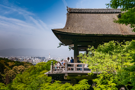 Kyoto, Japan - May 8, 2016: Tourist visiting Kiyomizu-dera Temple in Kyoto, Japan in the morning.のeditorial素材