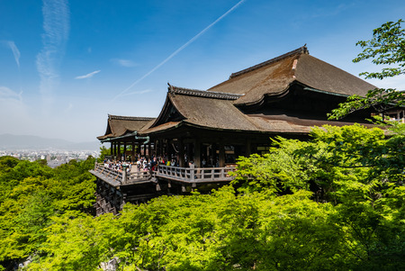 Kyoto, Japan - May 8, 2016: Tourist visiting Kiyomizu-dera Temple in Kyoto, Japan in the morning.のeditorial素材